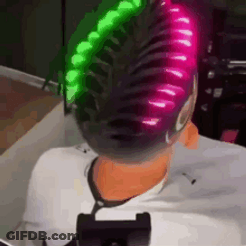 Cool Rgb Light Hair Style Meme GIF
