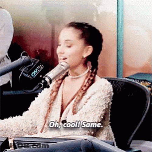 Cool Same Ariana Grande Cute Reaction GIF