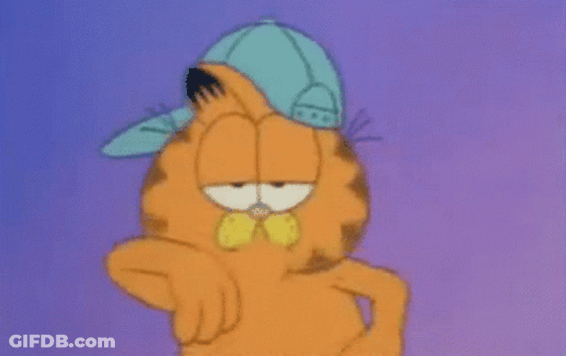 Cool Serious Face Garfield Dancing GIF