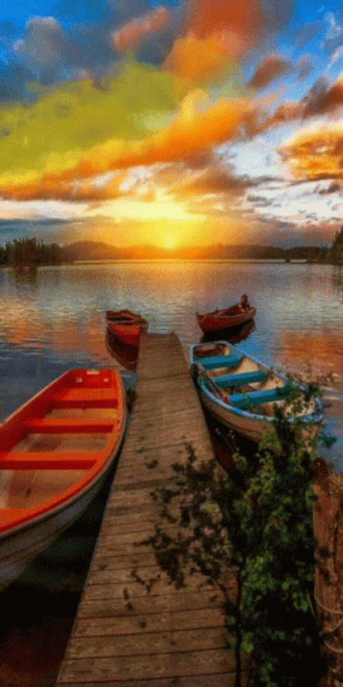 Cool Sunset Lake GIF