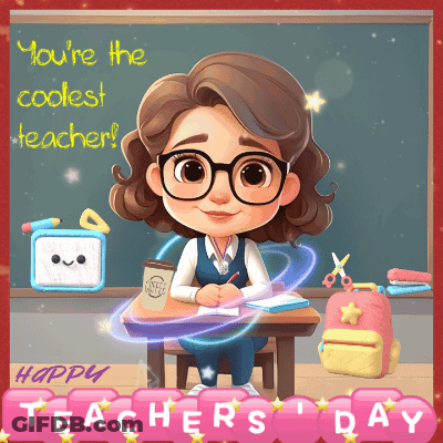 Cool Teacher Saying You're The Coolest GIF