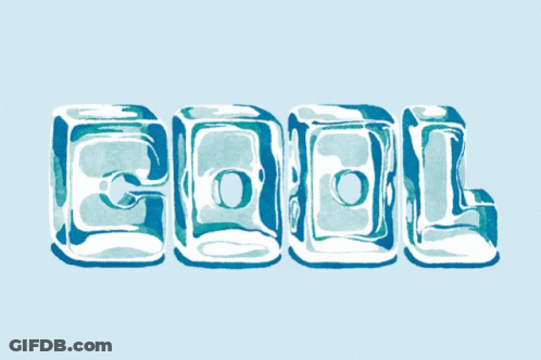 Cool Word Made Of Ice Cubes GIF