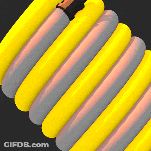 Cool Yellow Spiral Render GIF