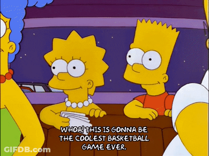 Coolest Basketball Game Ever The Simpsons GIF
