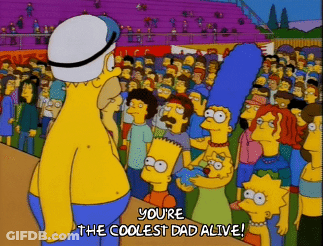 Coolest Dad Alive The Simpsons Family GIF