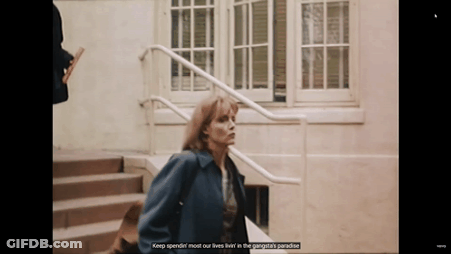 Coolio Girl Walks Down GIF