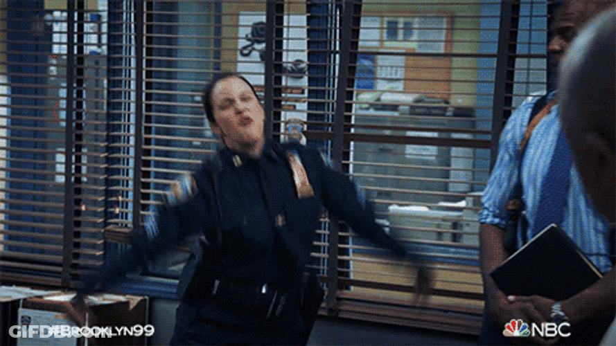 Cop Amy Santiago Dancing Brooklyn Nine-Nine GIF