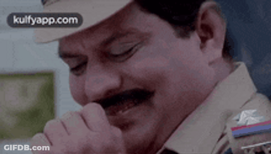 Cop Cant Look Straight Shy Smile GIF