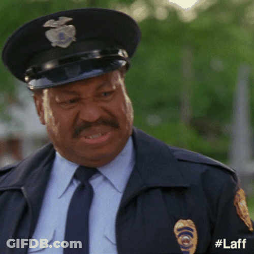 Cop Moving Away Disgusted Reaction GIF