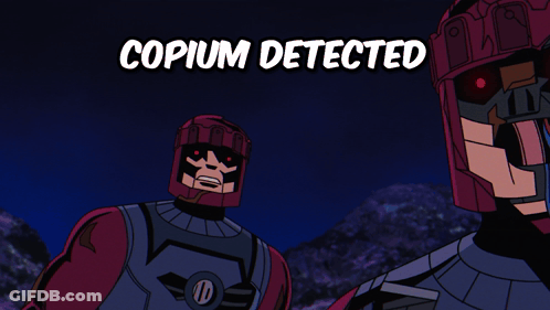 Copium Detected Comic Book Character GIF