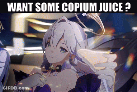 Copium On Black Background GIF