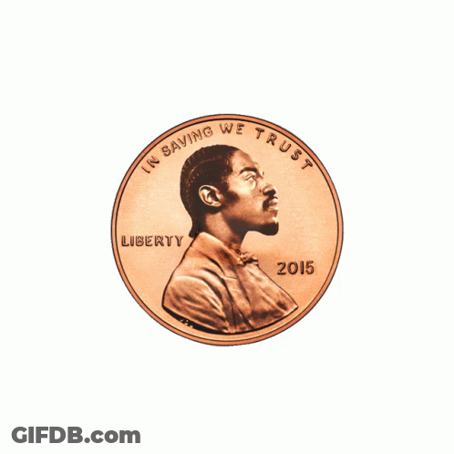 Copper Coin With Man And Year 2012 GIF