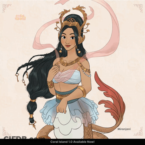 Coral Island 1.0 Drawing Of Woman GIF