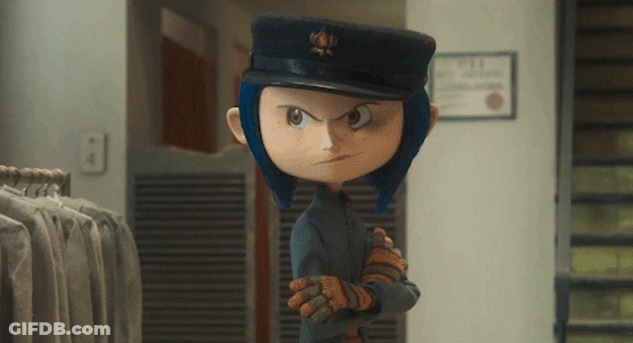 Coraline Angrily Walks Out GIF