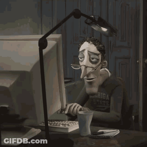 Coraline Dad Typing GIF