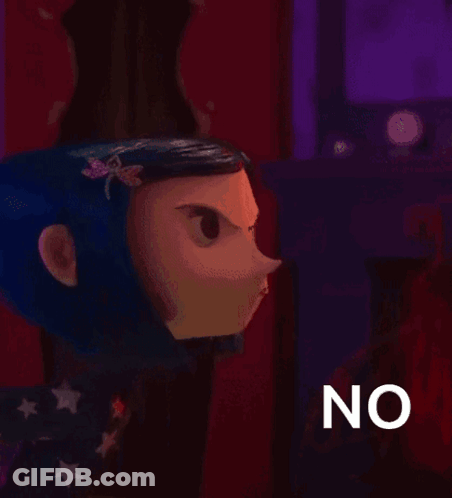 Coraline From Coraline Saying No GIF