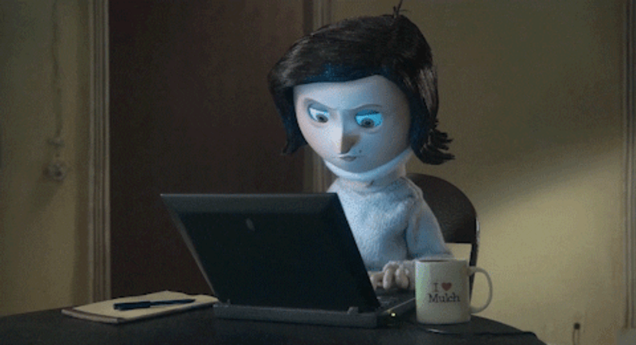 Coraline's Mother Typing GIF