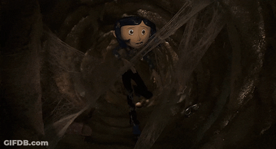 Coraline Terrified Run GIF