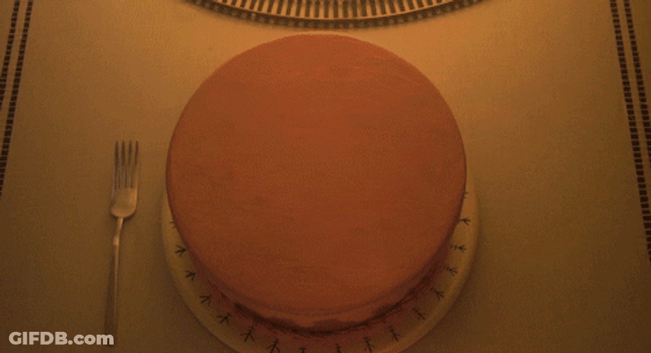 Coraline Welcome Home Cake GIF