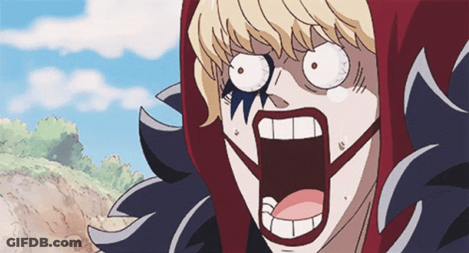 Corazon One Piece Screaming GIF