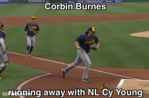 Corbin Burnes Running Away With NL Cy Young GIF