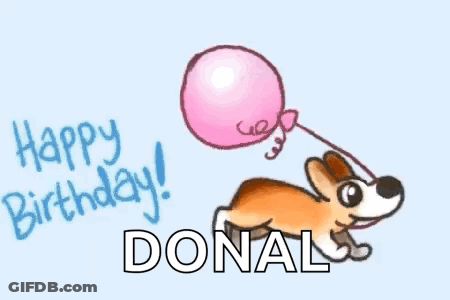 Corgi Blowing Pink Bubblegum Balloon GIF