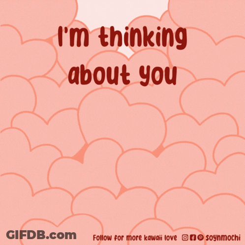 Corgi Poster Saying I'm Thinking About You GIF