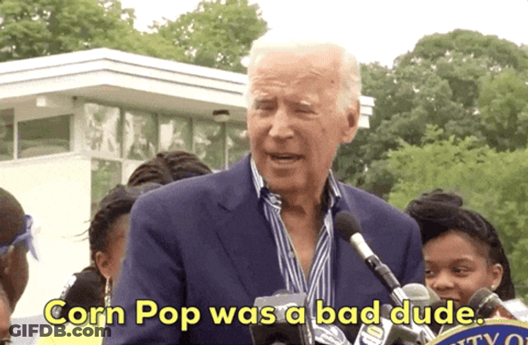 Corn Pop Bad Dude Biden Ice Cream GIF