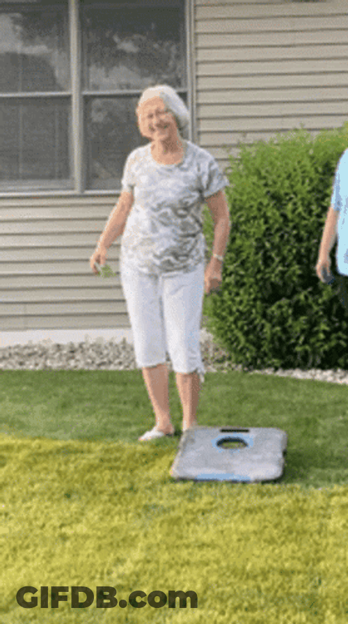 Cornhole Grandma Dance GIF