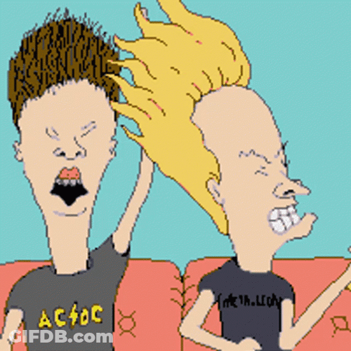 Cornholio Beavis And Butthead Head Banging GIF