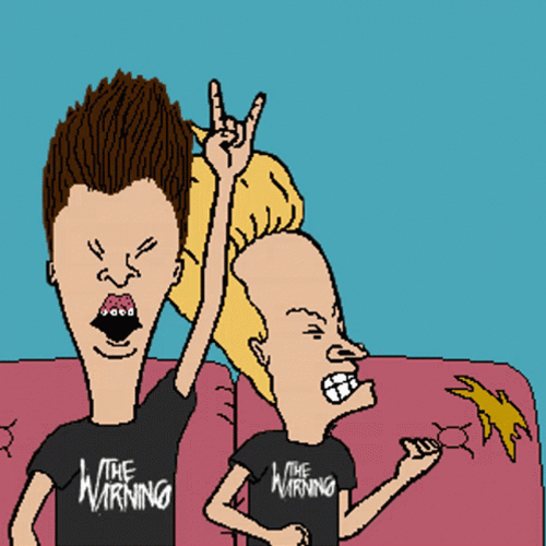 Cornholio Beavis And Butthead Rocking On Couch GIF