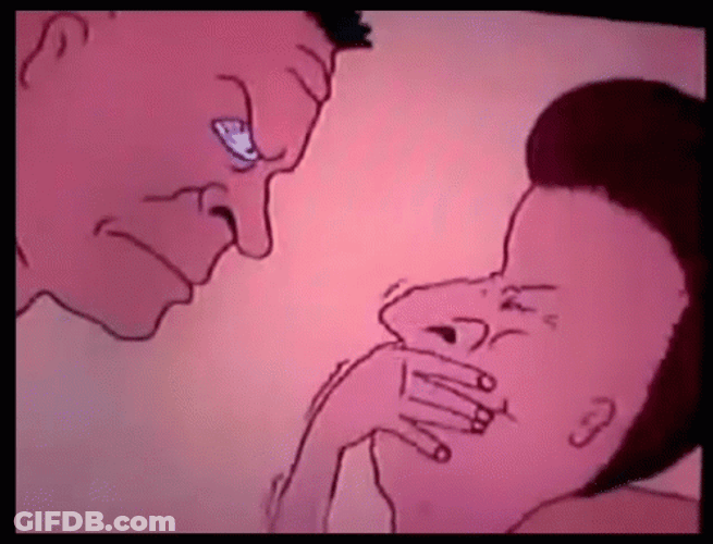 Cornholio Butthead Getting Scolded GIF