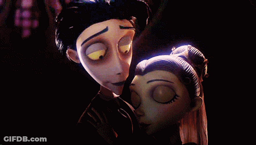 Corpse Bride Emily And Victor Tight Hugs GIF