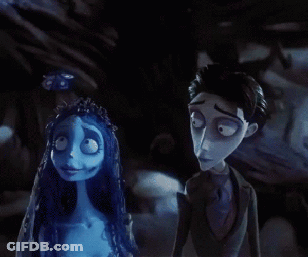 Corpse Bride Emily And Victor Watching A Butterfly GIF