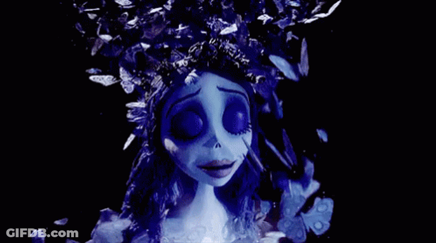 Corpse Bride Emily Flown By Gentle Butterflies GIF