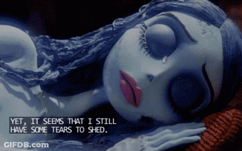 Corpse Bride Emily Weeping In Bed GIF