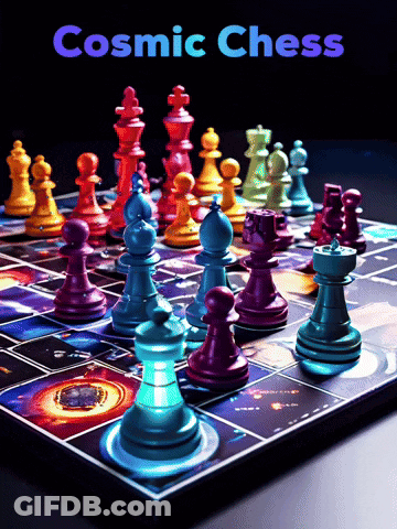 Cosmic Chess Board GIF