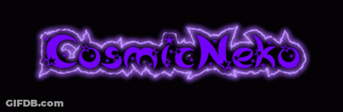 Cosmic Neko Logo Purple And Black GIF