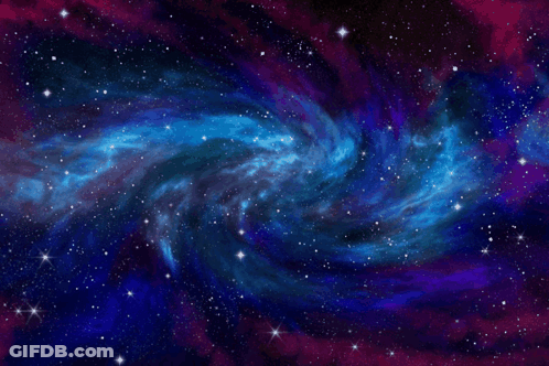 Cosmic On Galaxy Background GIF