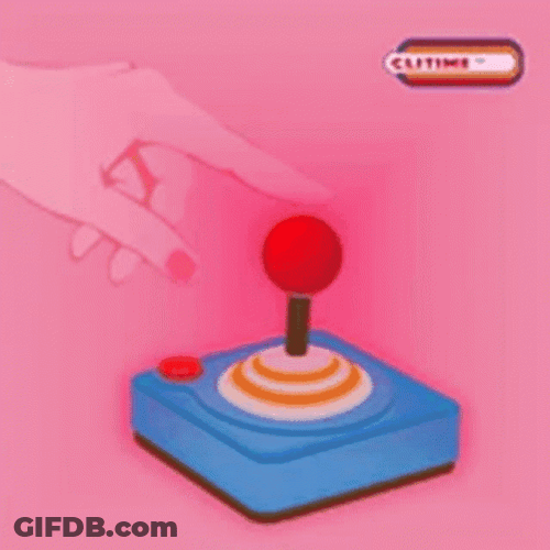 Cosmic Red Moving Joystick Controller GIF