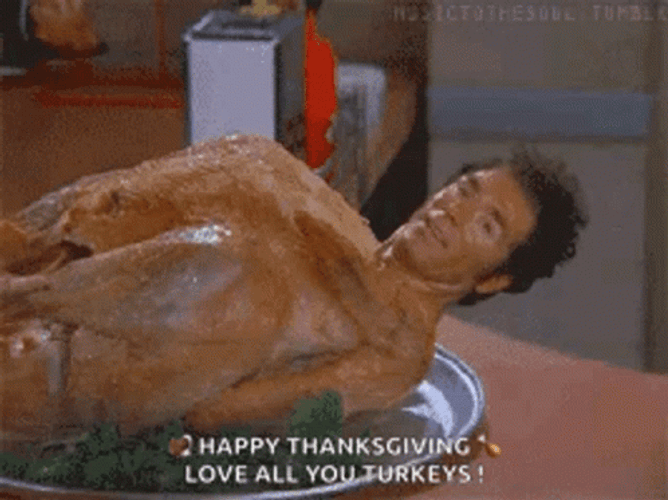 Cosmo Kramer Thanksgiving Turkey Meme GIF