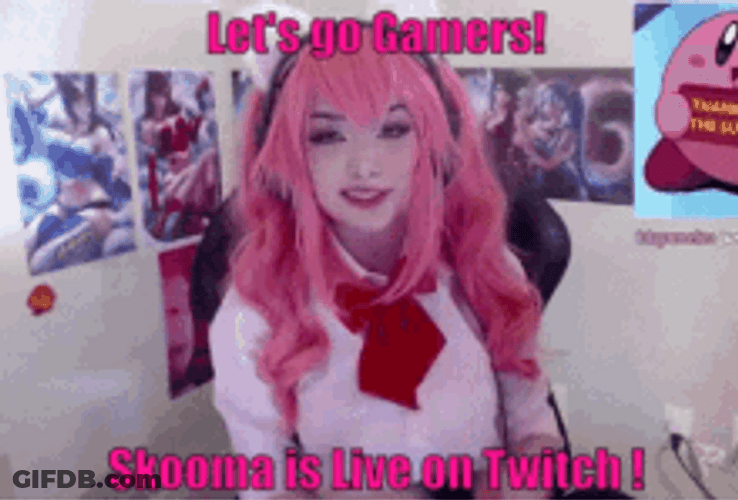 Cosplayer Doing Finger Heart Live Twitch GIF