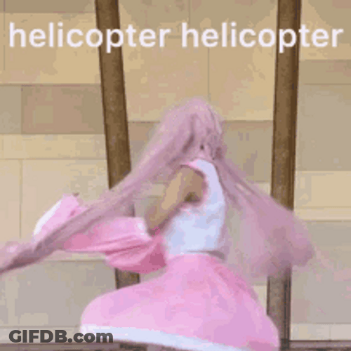 Cosplayer Doing Helicopter Spin GIF