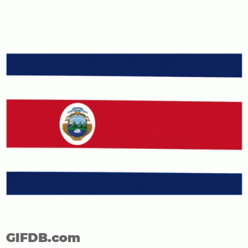 Costa Rica National Flag GIF