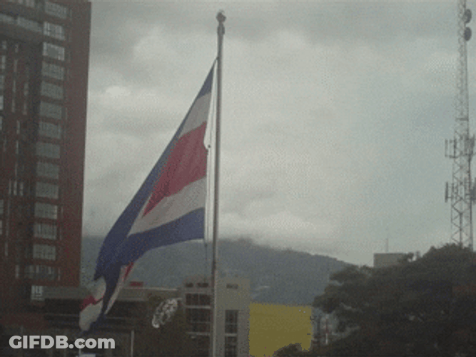Costa Rica Waving Flag GIF