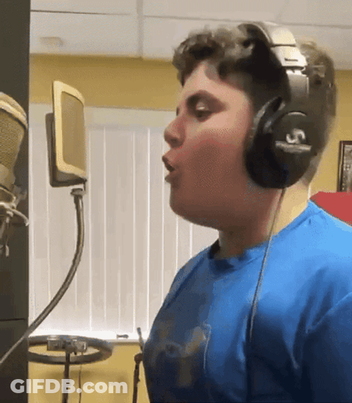 Costco Guys Big Justice Singing On Microphone GIF