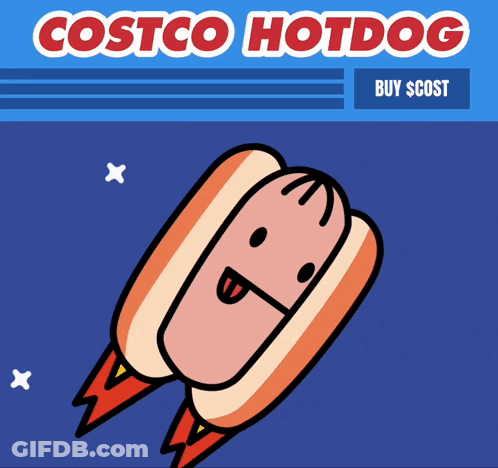 Costco Hotdog Flying Through Space GIF