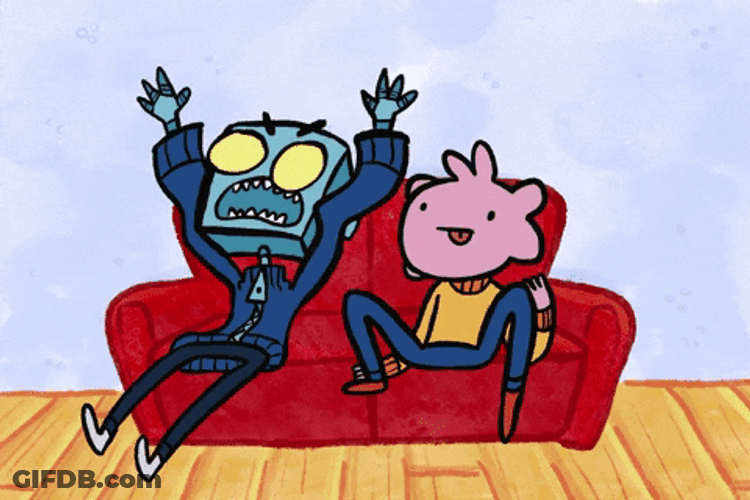 Couch Potato Two Friends GIF