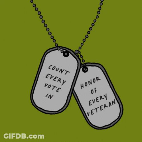 Count Every Vote Dog Tags GIF