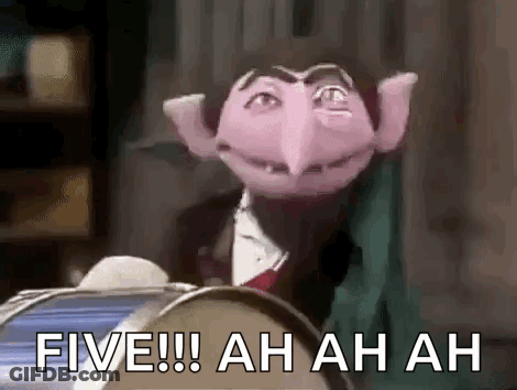 Count Von Count Giving A Five GIF